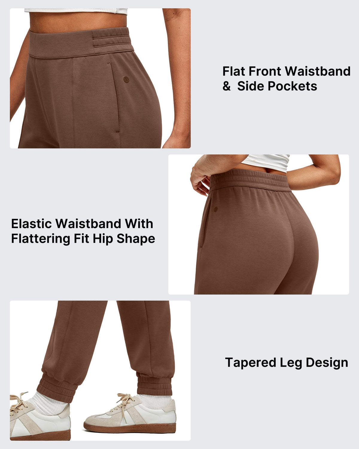 Smoofit Elastic Waist Pull Pockets Joggers Pants