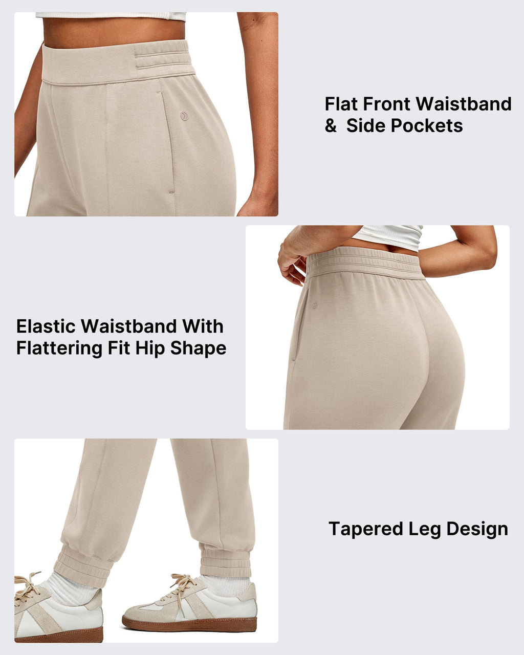 Smoofit Elastic Waist Pull Pockets Joggers Pants