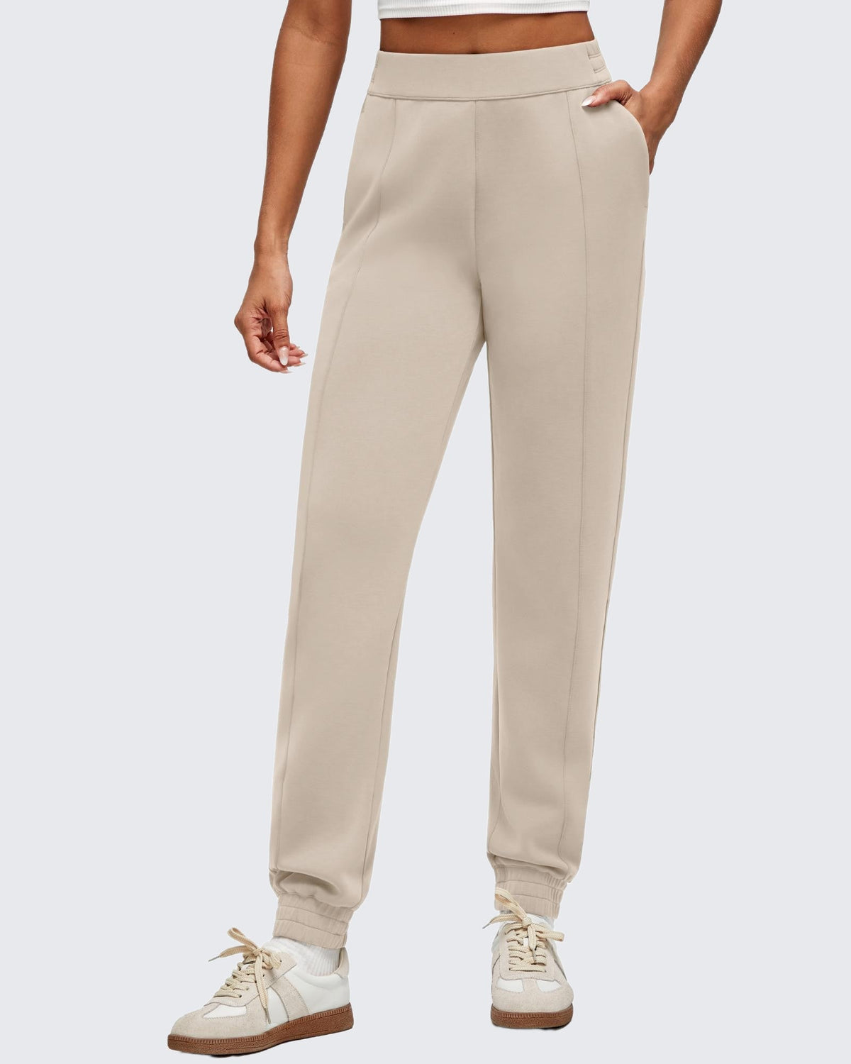 Smoofit Elastic Waist Pull Pockets Joggers Pants