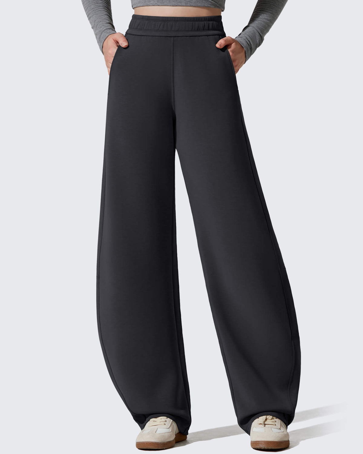 Smoofit Fleece Lined Baggy Barrel Wide Leg Sweatpants