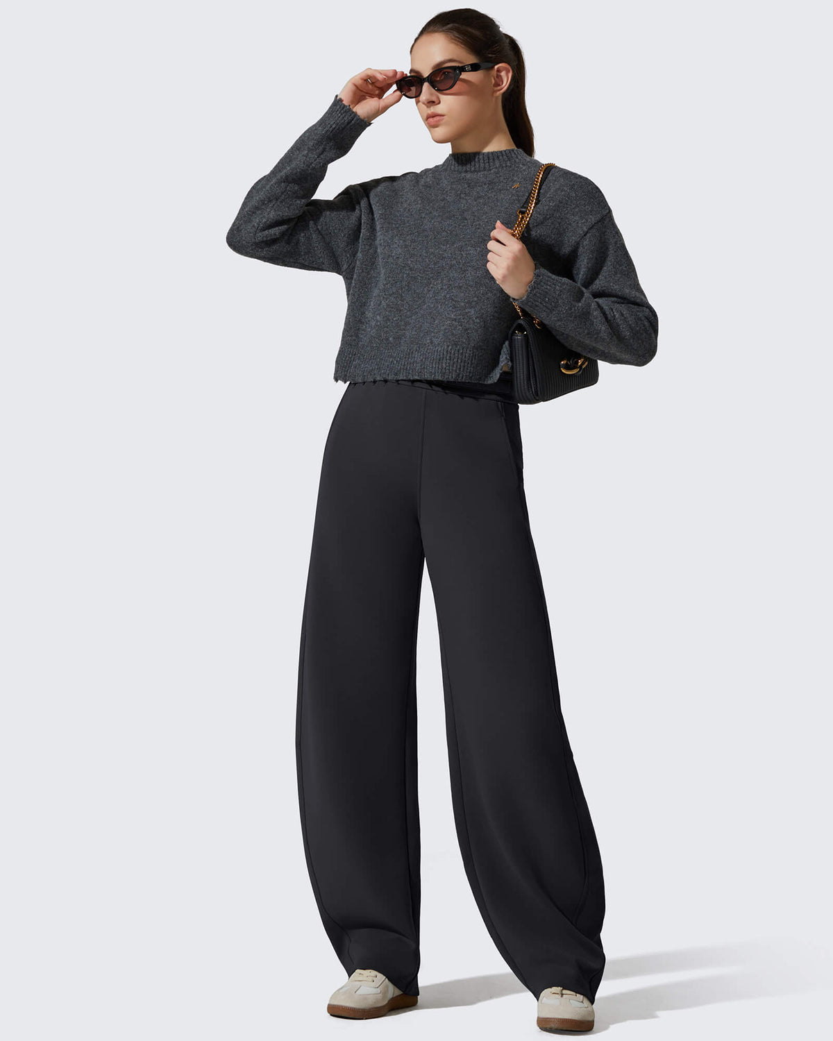 Smoofit Fleece Lined Baggy Barrel Wide Leg Sweatpants