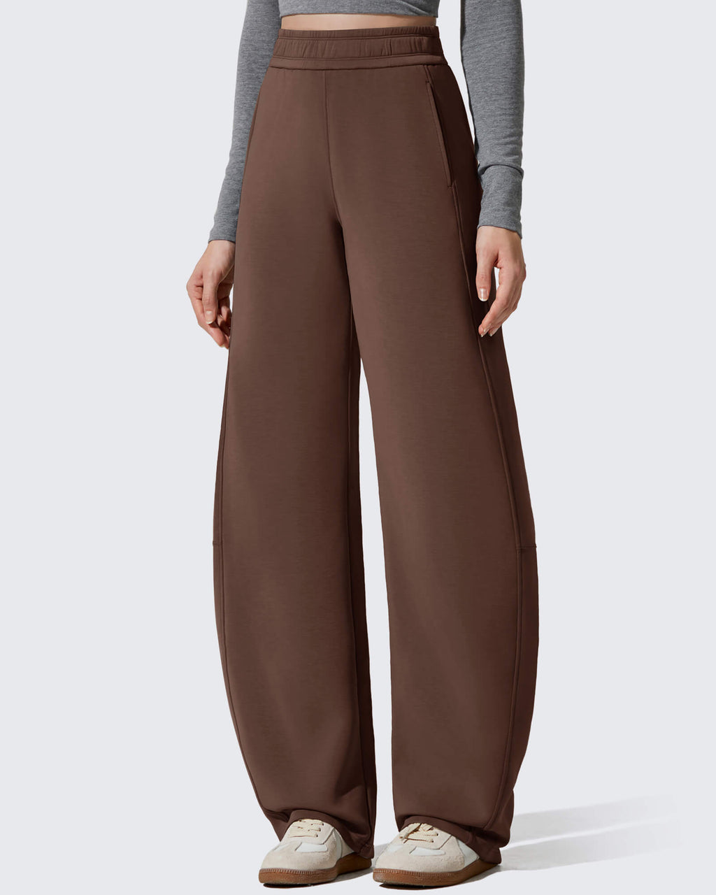 Smoofit Fleece Lined Baggy Barrel Wide Leg Sweatpants