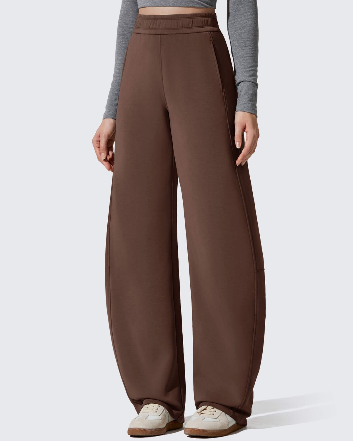 Smoofit Fleece Lined Baggy Barrel Wide Leg Sweatpants