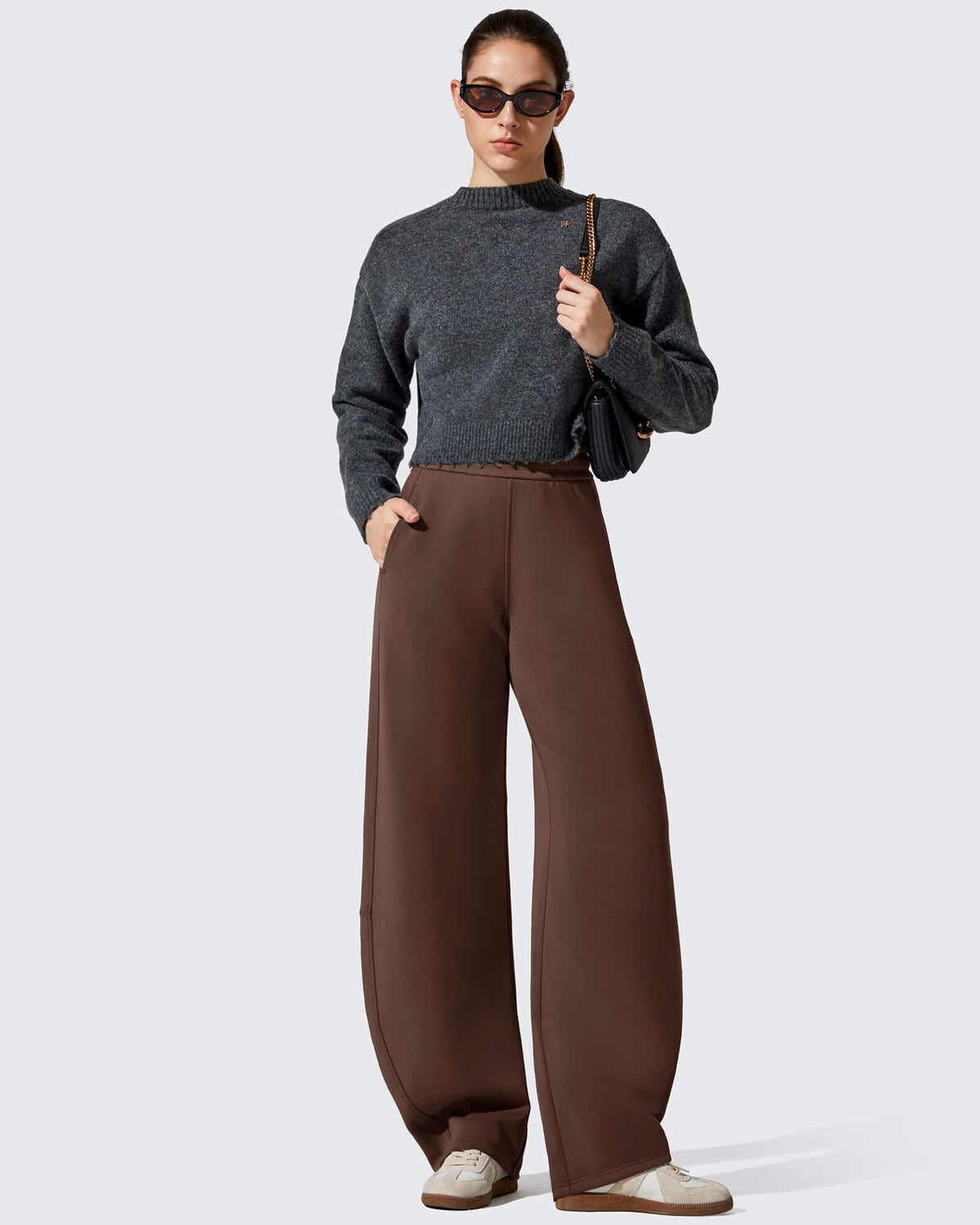 Smoofit Fleece Lined Baggy Barrel Wide Leg Sweatpants