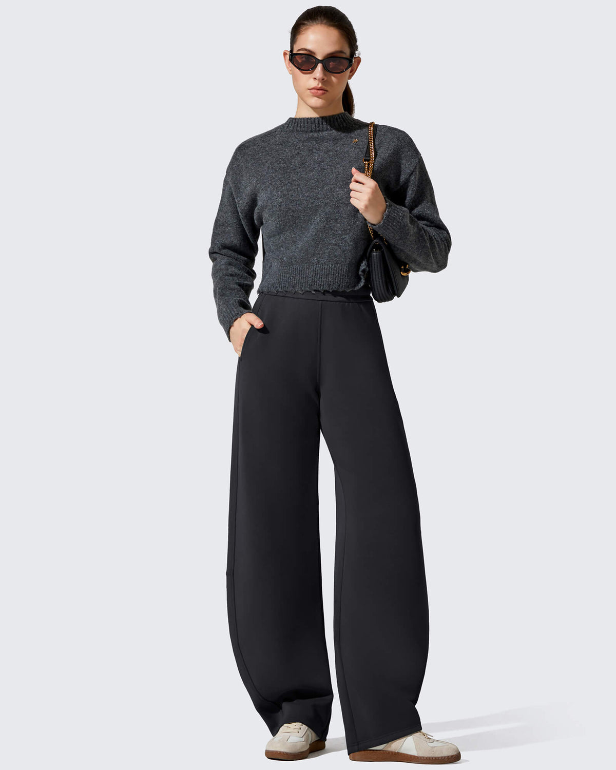 Smoofit Fleece Lined Baggy Barrel Wide Leg Sweatpants