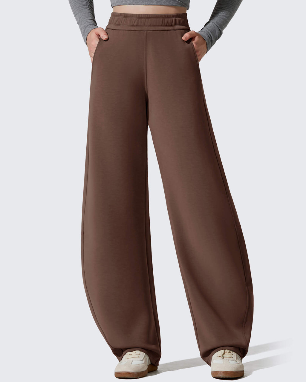 Smoofit Fleece Lined Baggy Barrel Wide Leg Sweatpants