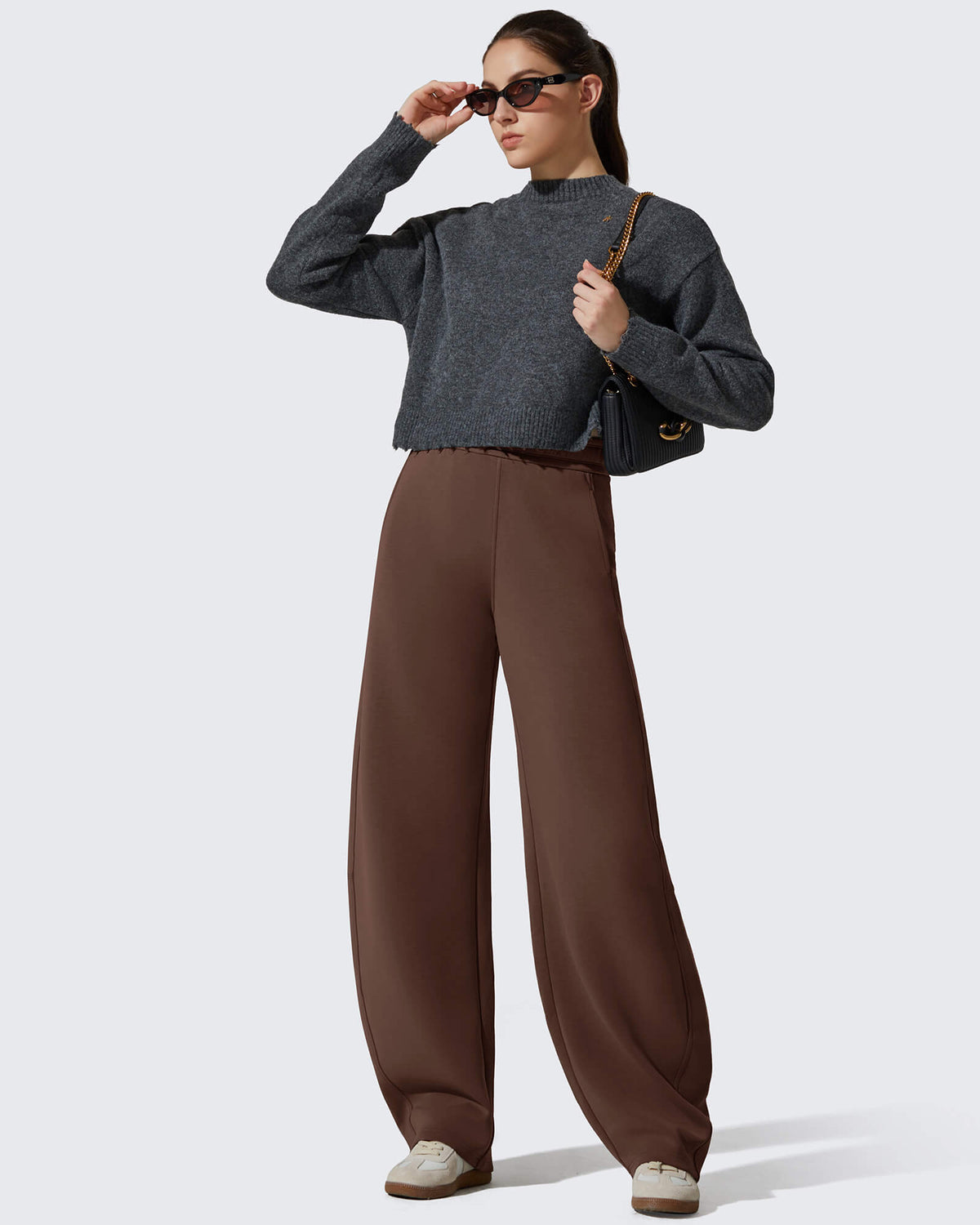 Smoofit Fleece Lined Baggy Barrel Wide Leg Sweatpants