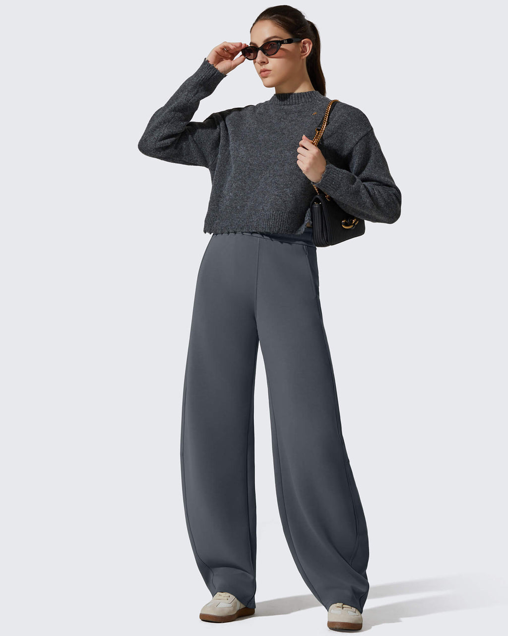 Smoofit Fleece Lined Baggy Barrel Wide Leg Sweatpants