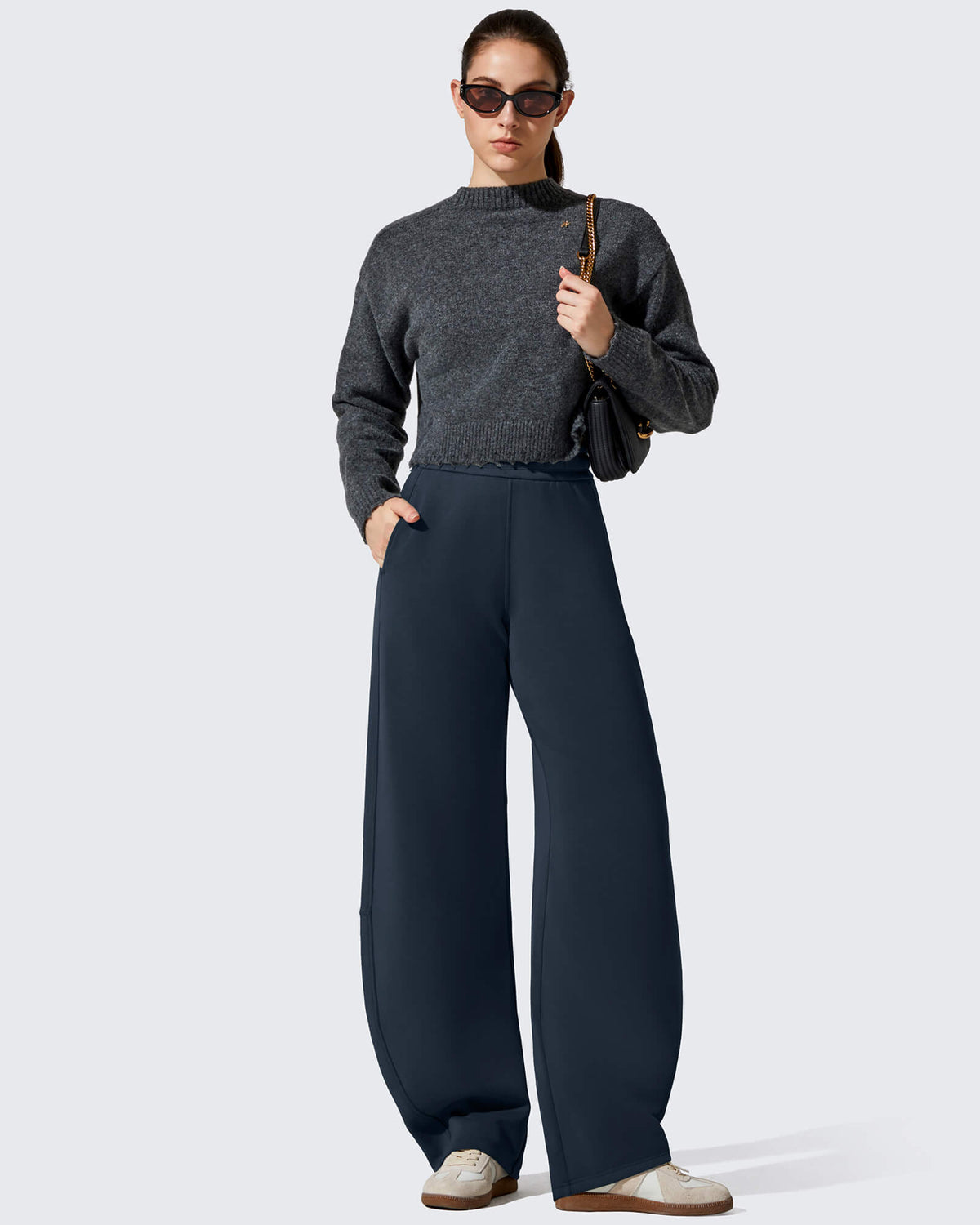 Smoofit Fleece Lined Baggy Barrel Wide Leg Sweatpants