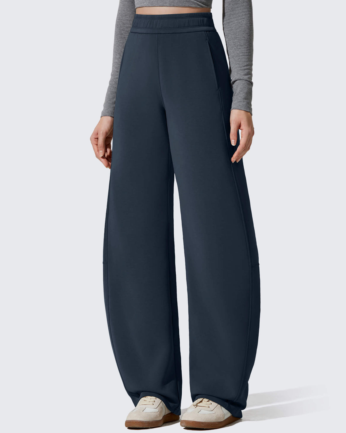 Smoofit Fleece Lined Baggy Barrel Wide Leg Sweatpants