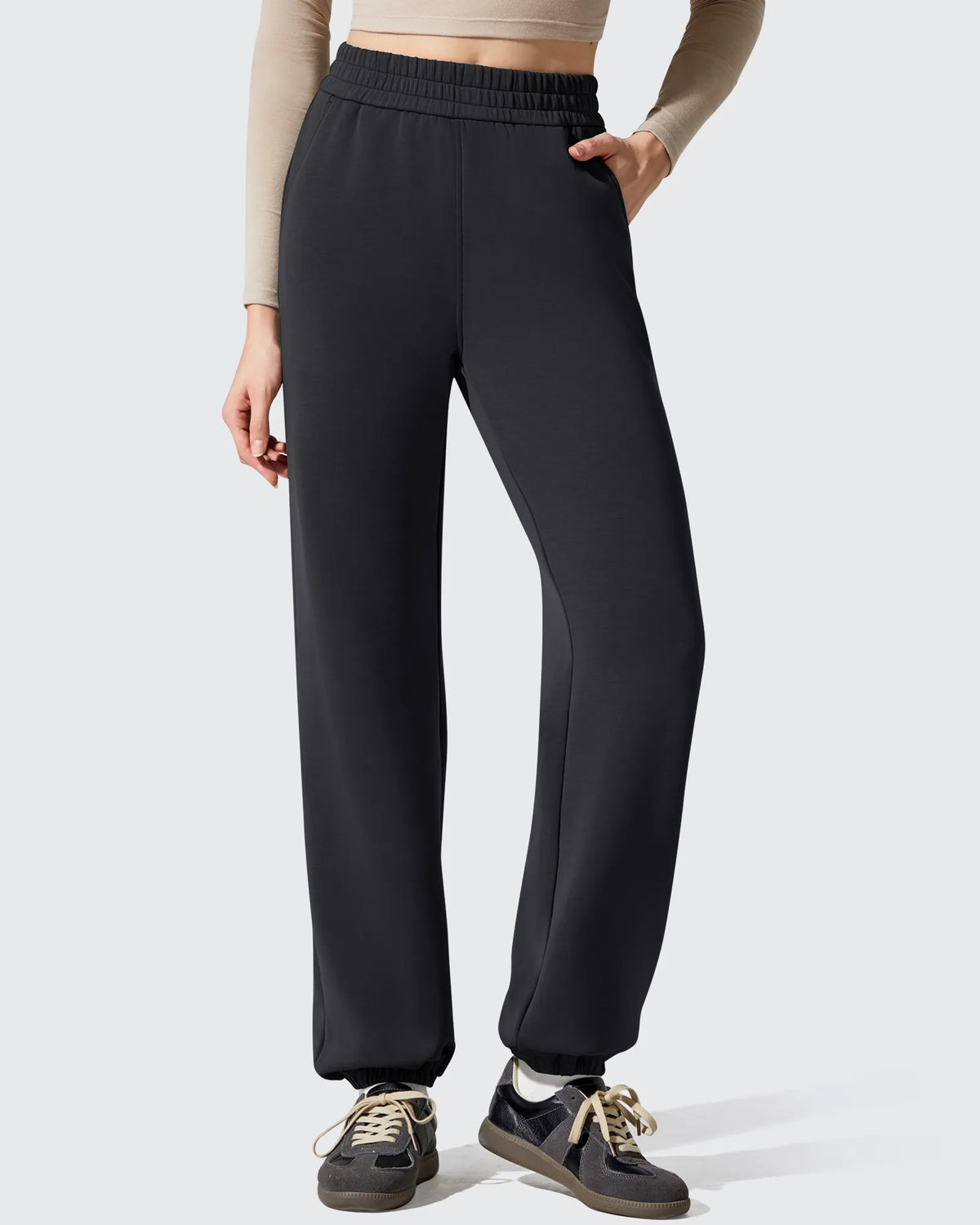 Smoofit Fleece Lined High Waist Joggers Sweatpants