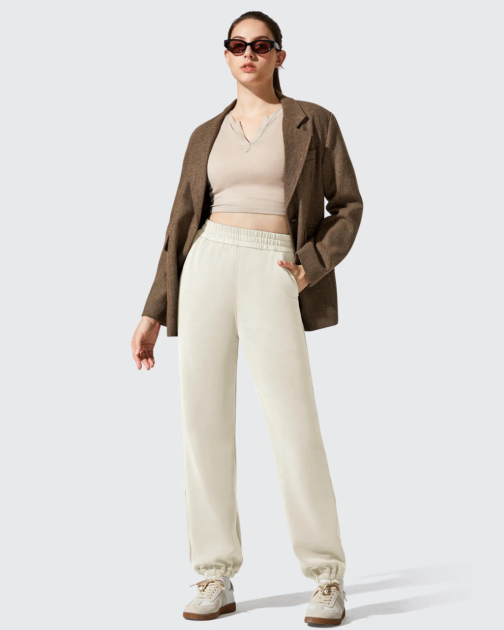 Smoofit Fleece Lined High Waist Joggers Sweatpants