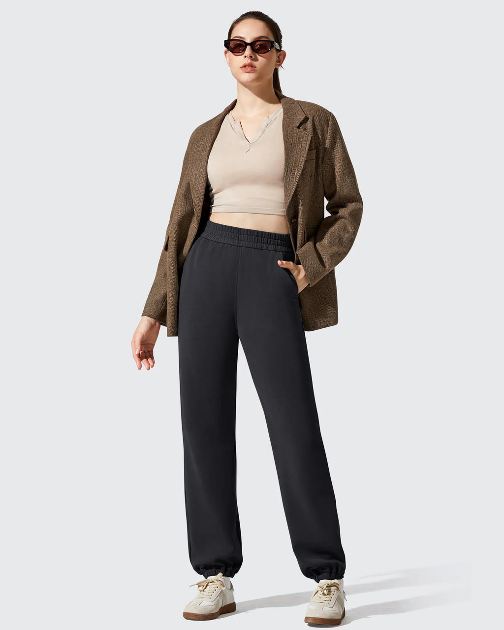 Smoofit Fleece Lined High Waist Joggers Sweatpants
