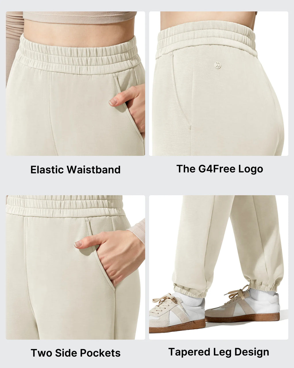 Smoofit Fleece Lined High Waist Joggers Sweatpants