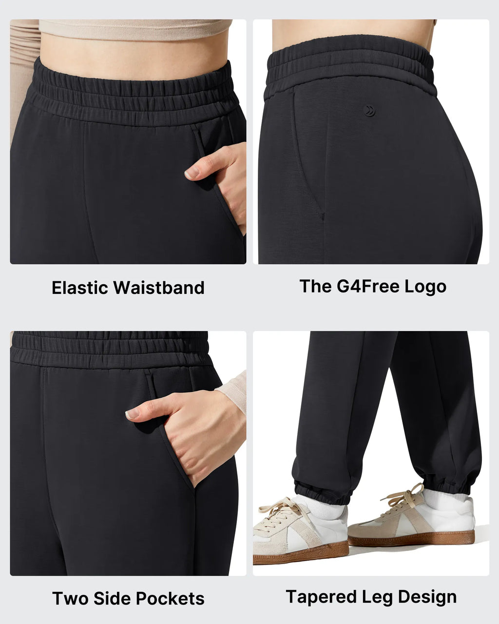 Smoofit Fleece Lined High Waist Joggers Sweatpants