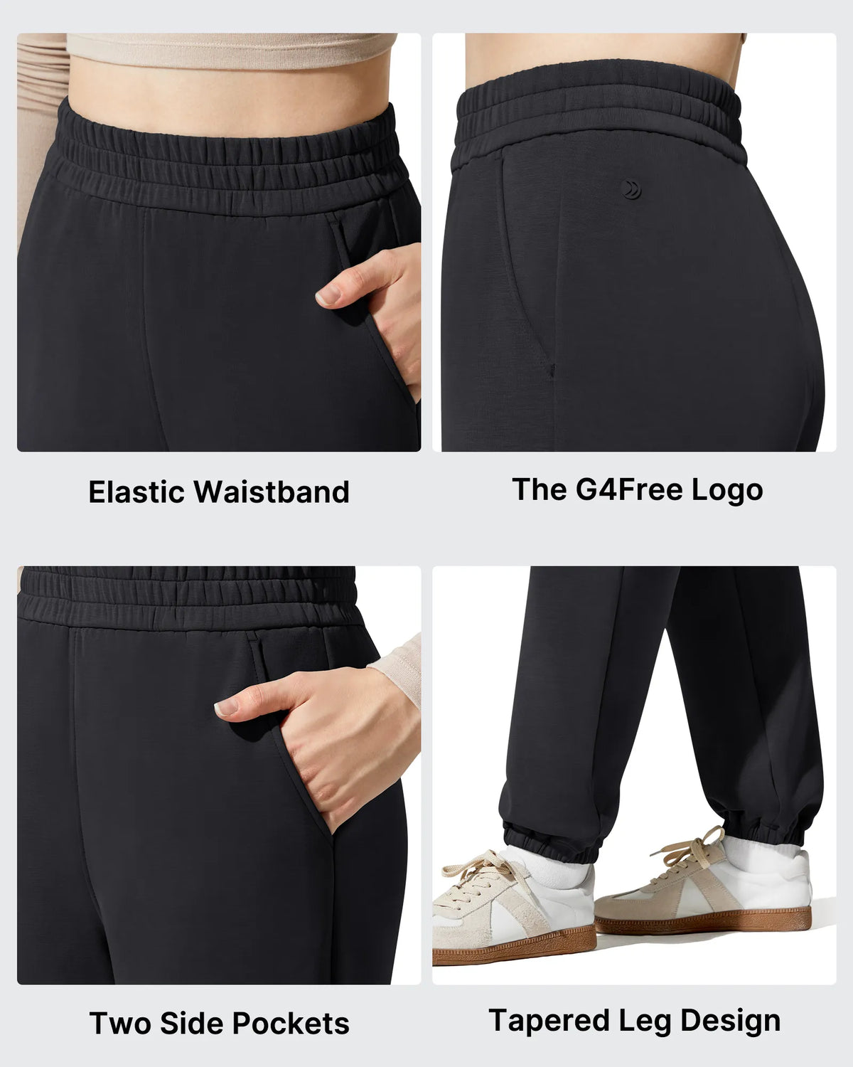 Smoofit Fleece Lined High Waist Joggers Sweatpants