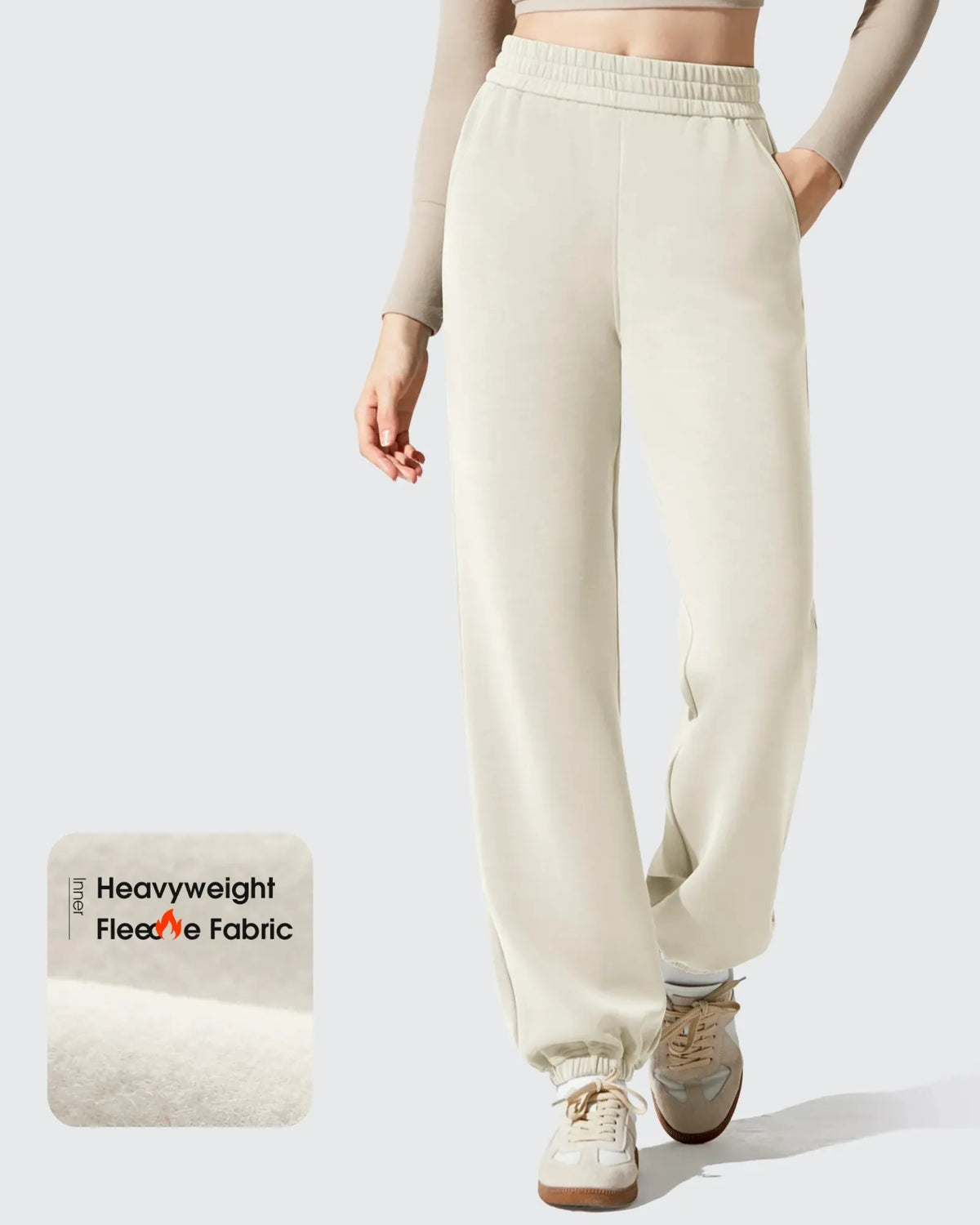 Smoofit Fleece Lined High Waist Joggers Sweatpants