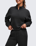 Smoofit Half-Zip Mock Neck Long Sleeve Sweatshirts