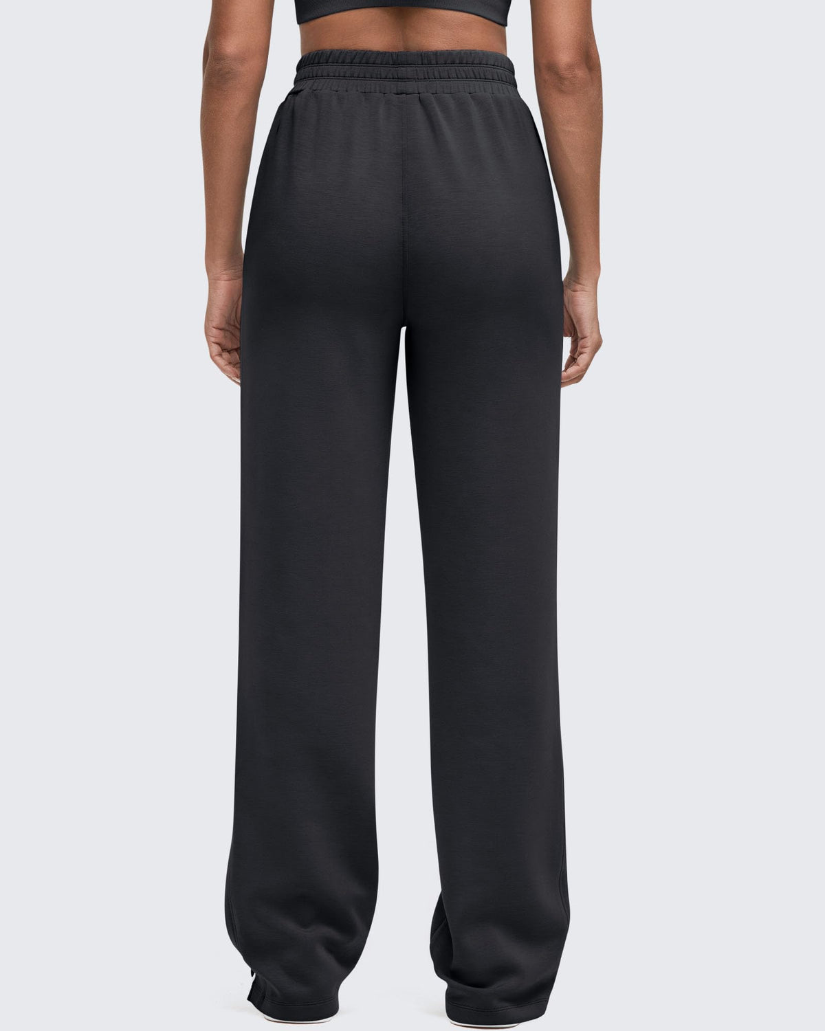 Smoofit High-Waist Side Slit Wide Leg Sweatpants