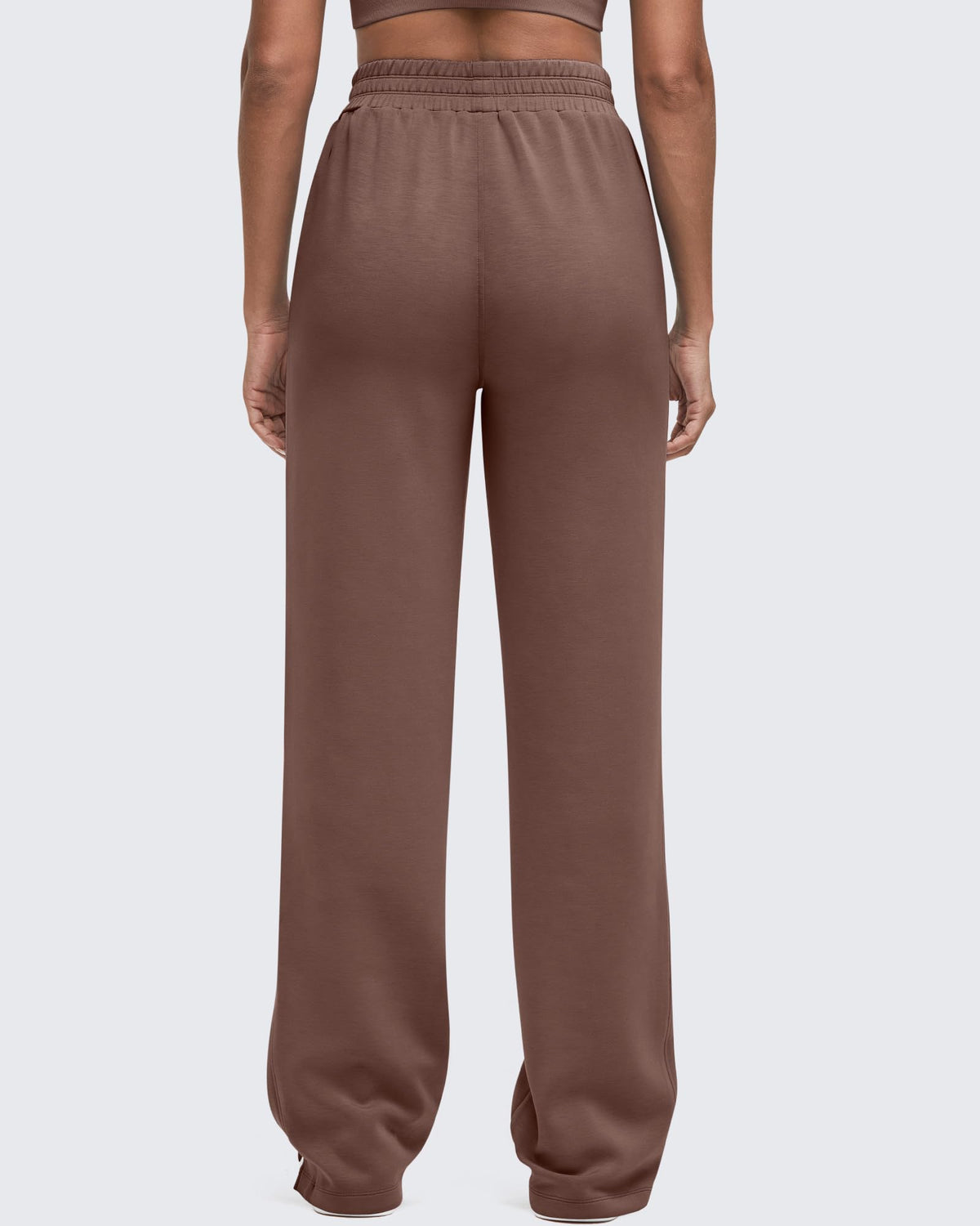 Smoofit High-Waist Side Slit Wide Leg Sweatpants