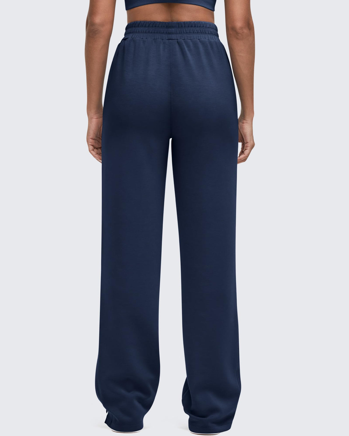 Smoofit High-Waist Side Slit Wide Leg Sweatpants