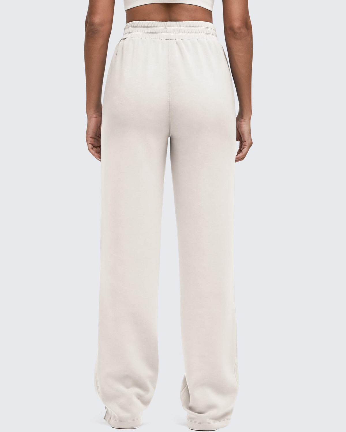 Smoofit High-Waist Side Slit Wide Leg Sweatpants