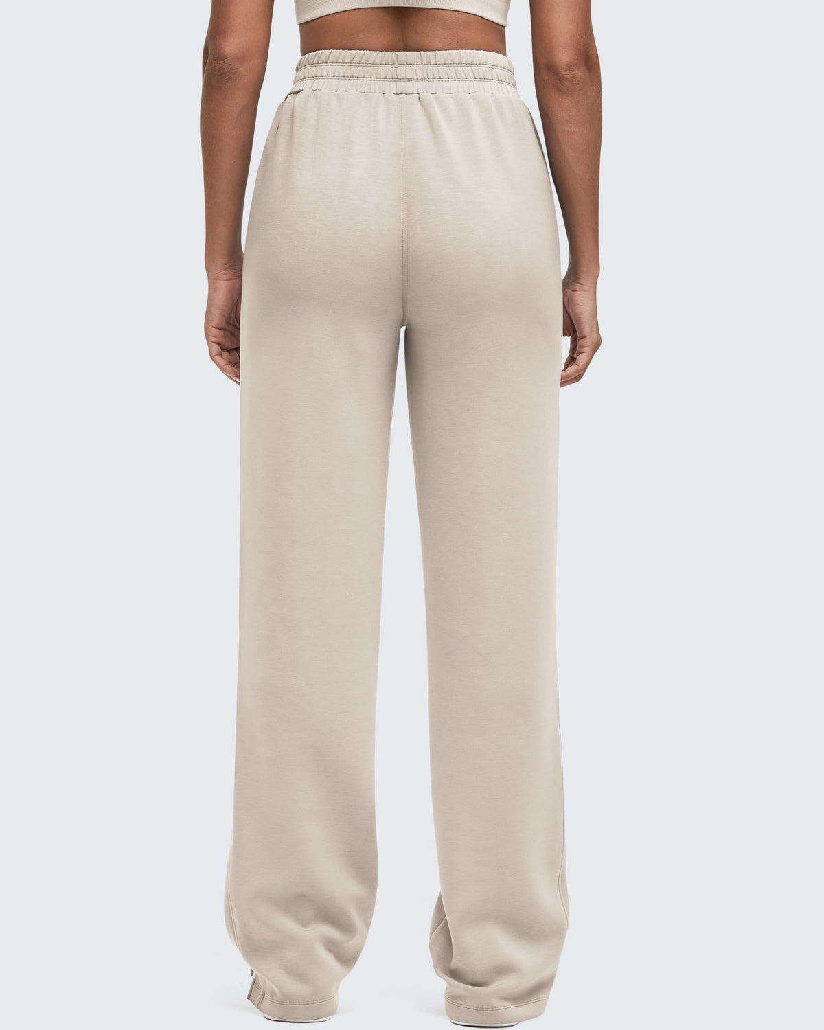 Smoofit High-Waist Side Slit Wide Leg Sweatpants