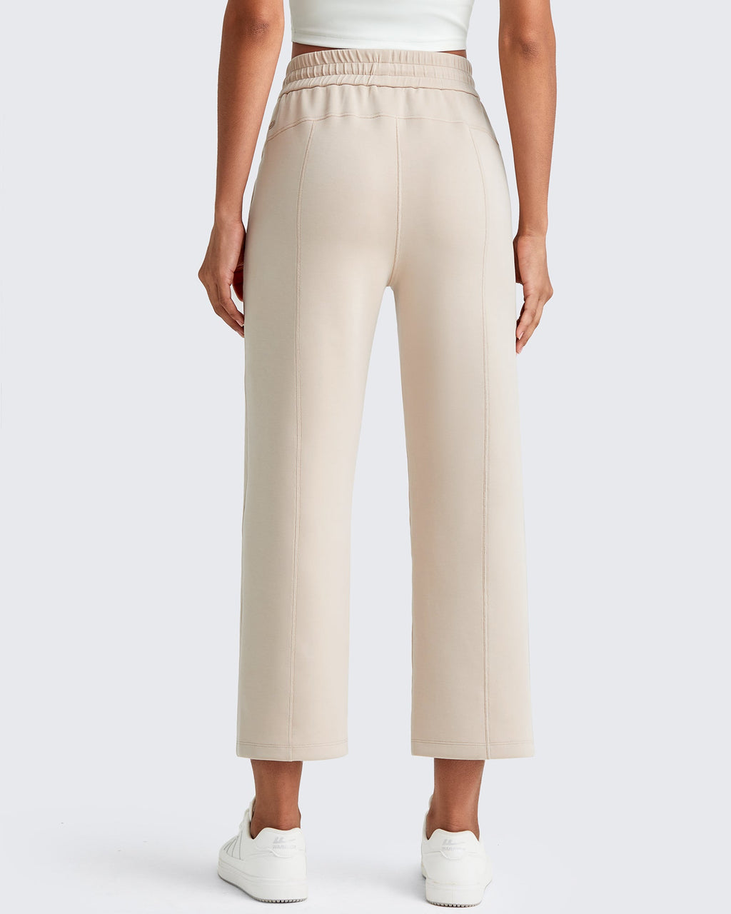 Smoofit High Waist Wide Leg Capris Pants 19''