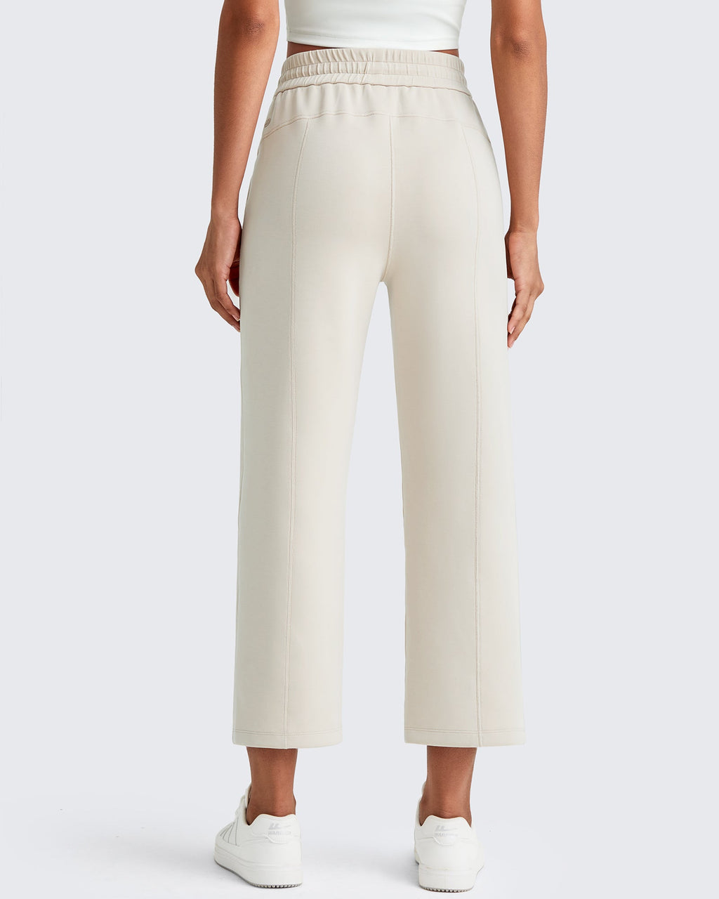 Smoofit High Waist Wide Leg Capris Pants 19''