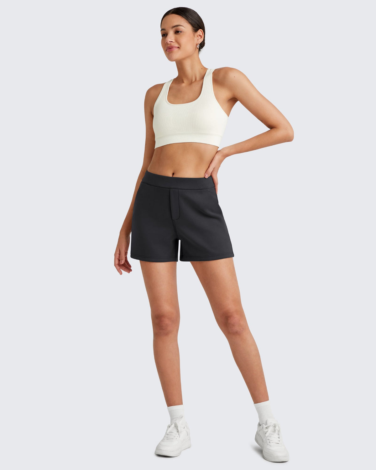 Smoofit High Waisted Sweat Shorts 4''