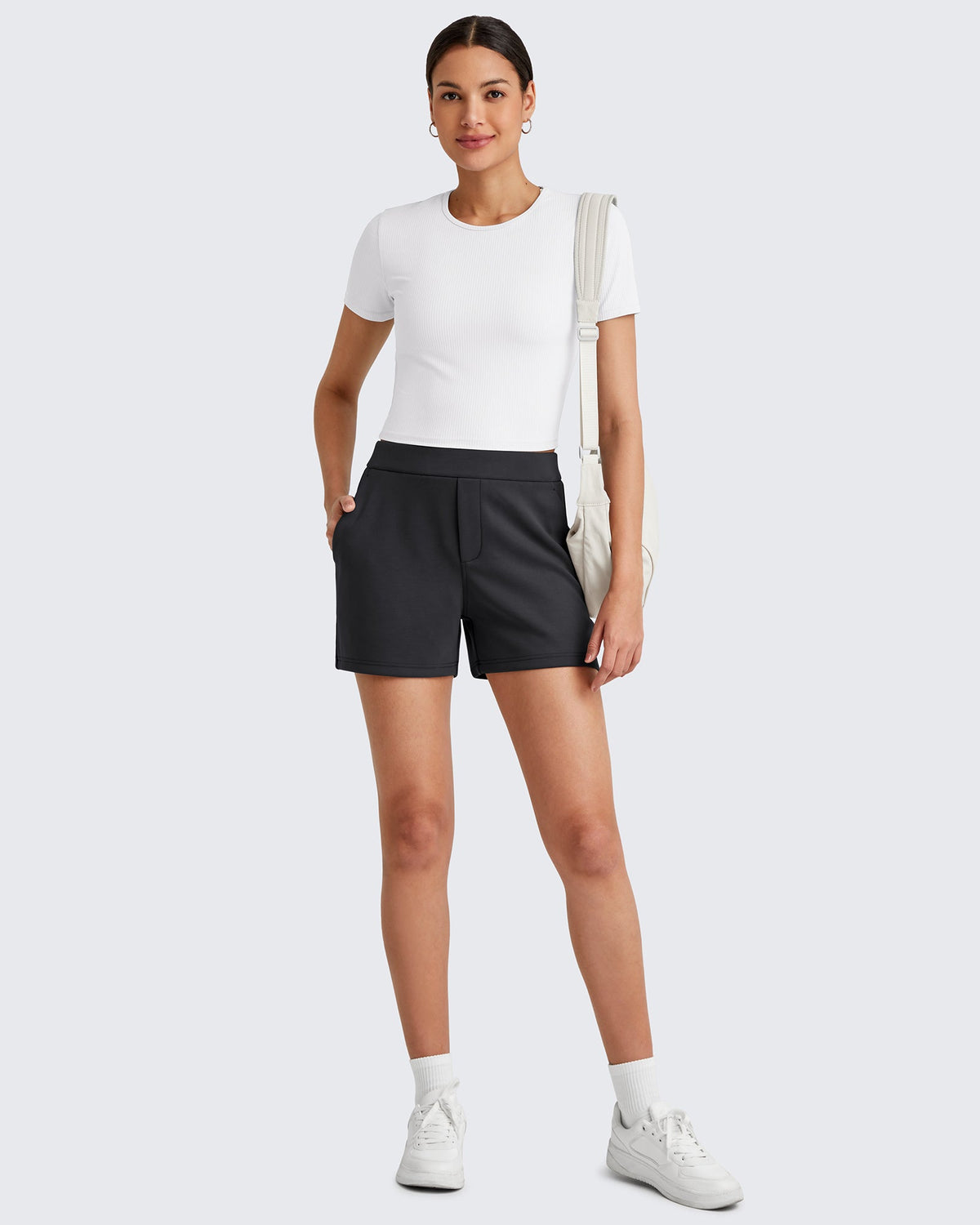 Smoofit High Waisted Sweat Shorts 4''