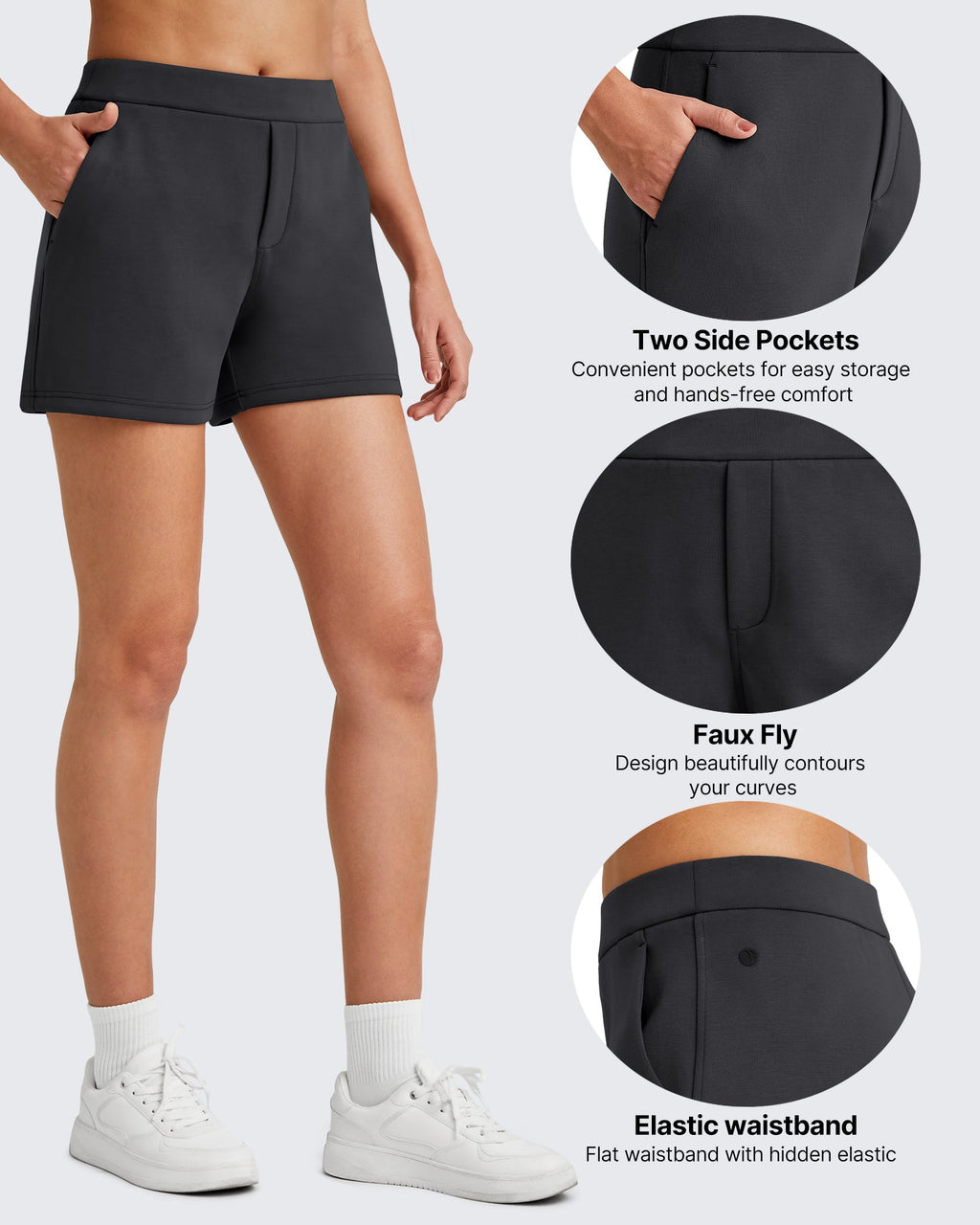 Smoofit High Waisted Sweat Shorts 4''