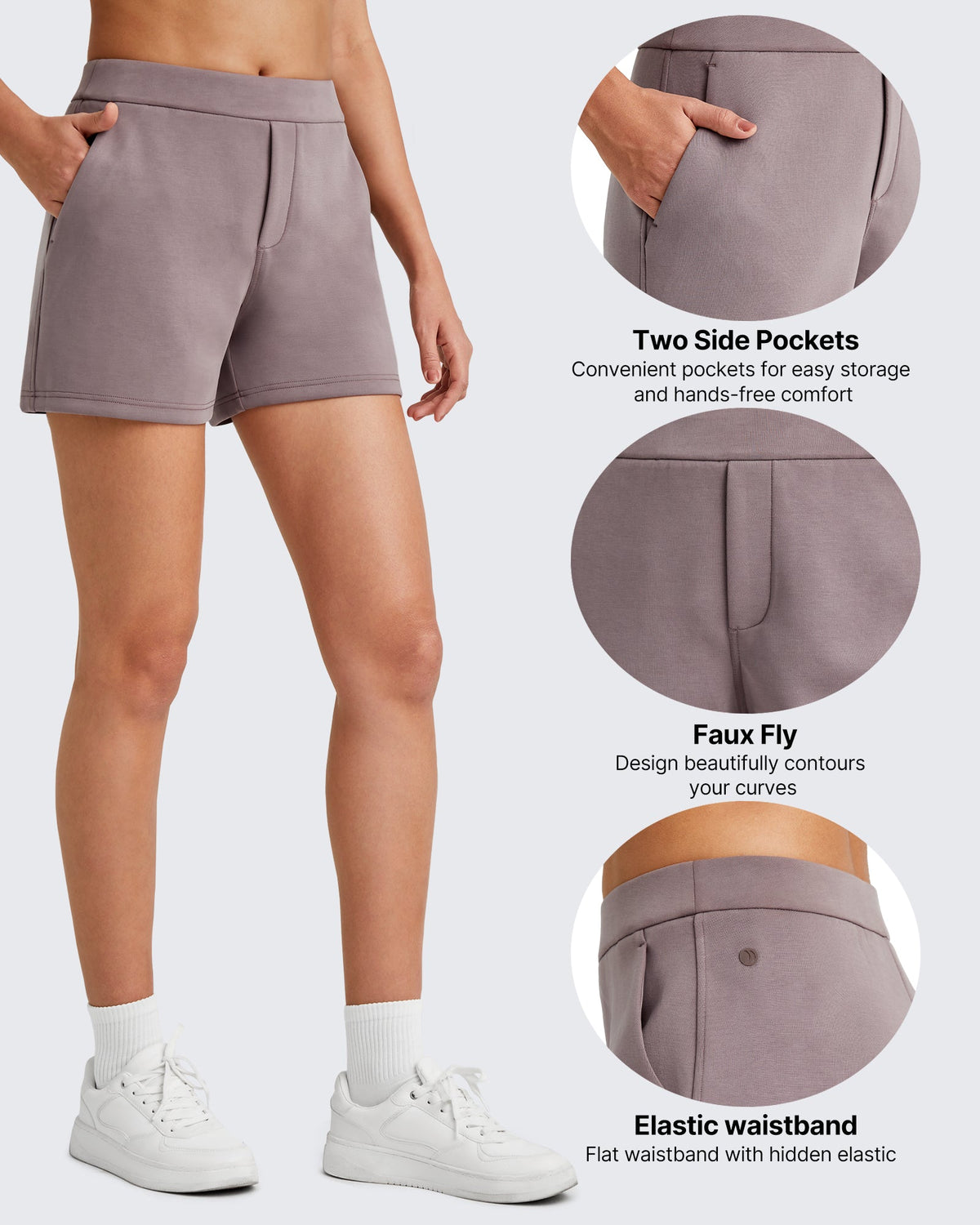 Smoofit High Waisted Sweat Shorts 4''