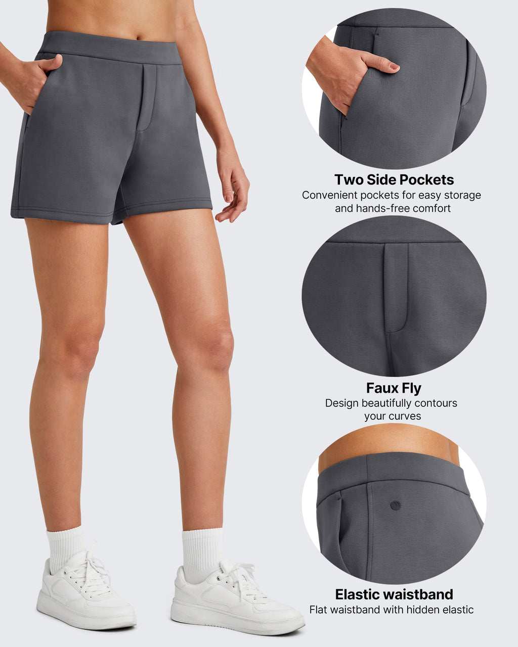 Smoofit High Waisted Sweat Shorts 4''