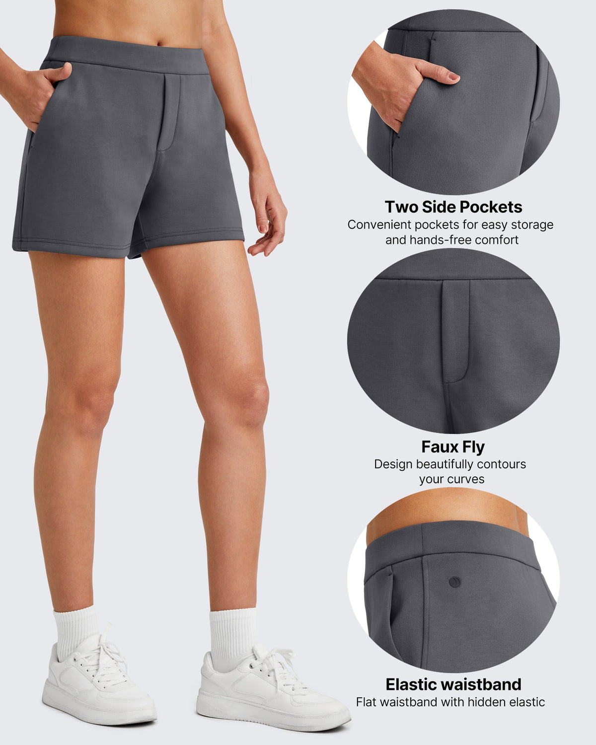 Smoofit High Waisted Sweat Shorts 4''