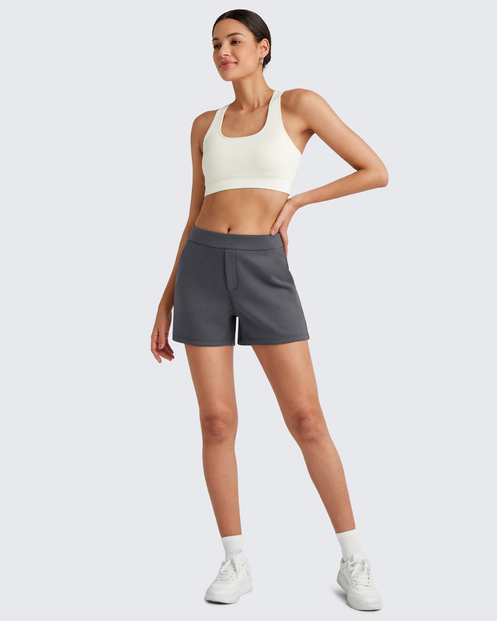 Smoofit High Waisted Sweat Shorts 4''