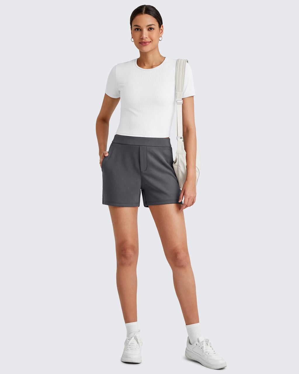 Smoofit High Waisted Sweat Shorts 4''