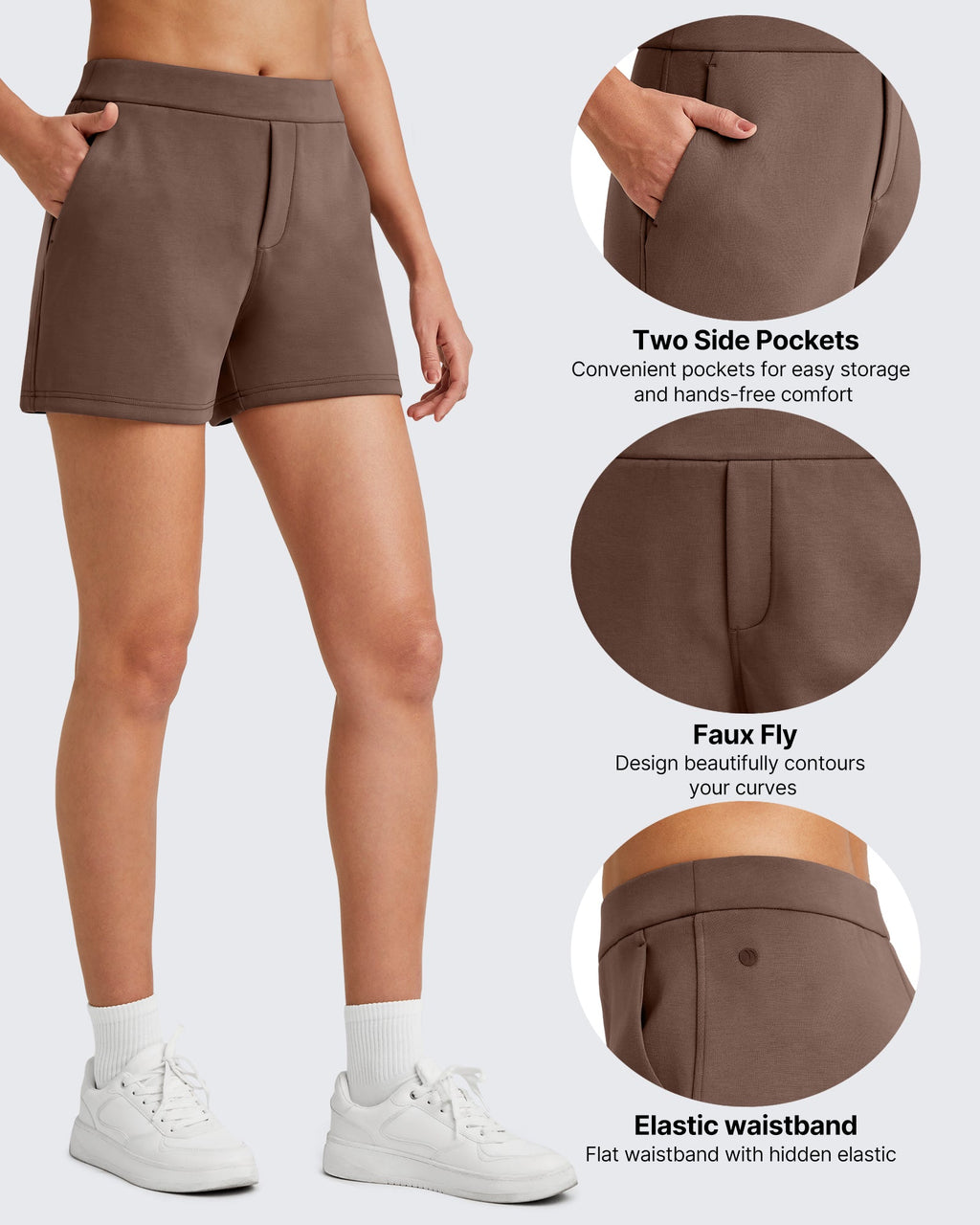 Smoofit High Waisted Sweat Shorts 4''
