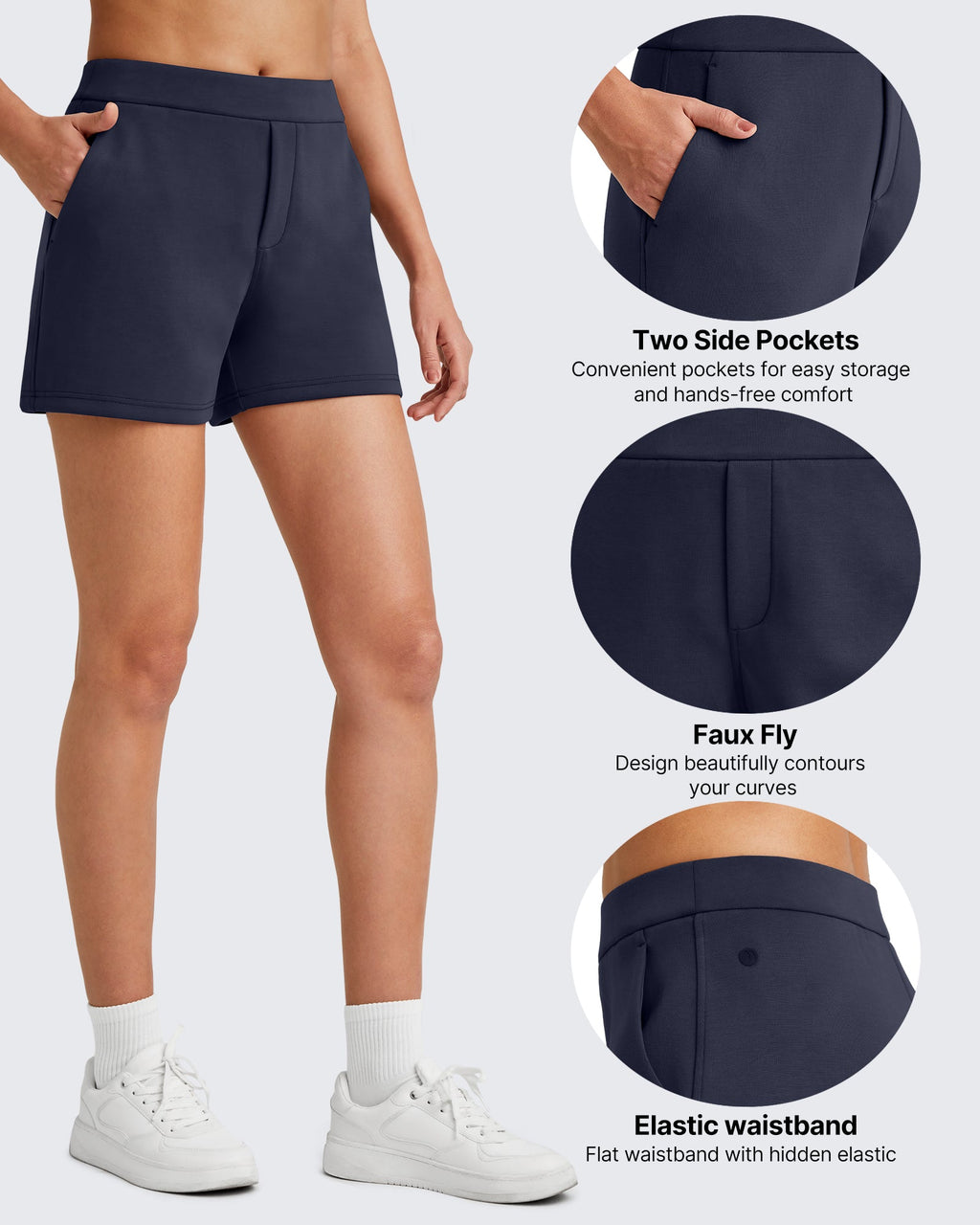 Smoofit High Waisted Sweat Shorts 4''