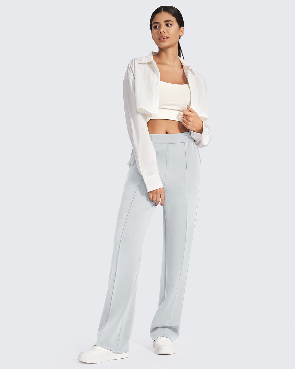 Smoofit Loose High-Rise Elastic Dressy Pants Regular