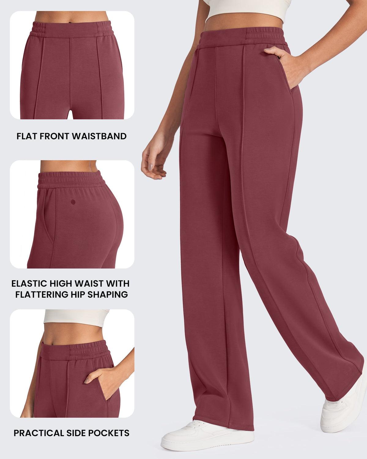 Smoofit Loose High-Rise Elastic Dressy Pants Tall