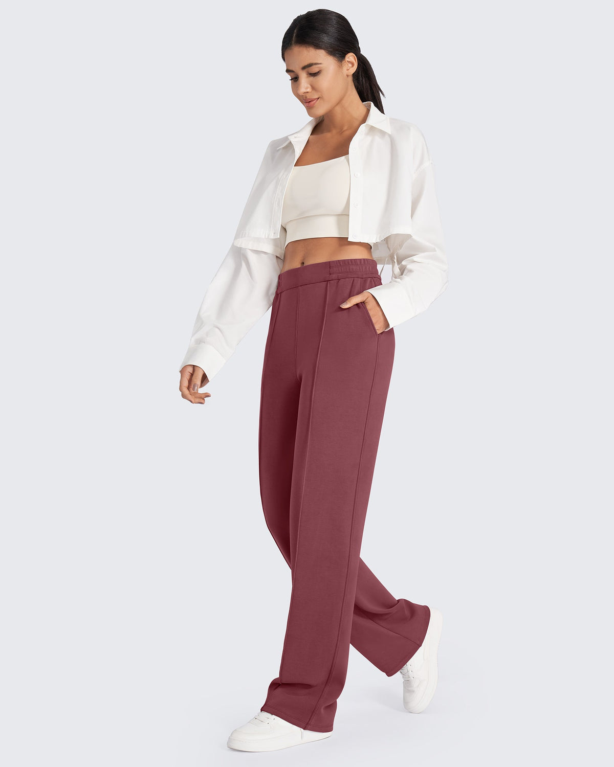 Smoofit Loose High-Rise Elastic Dressy Pants Extra Tall
