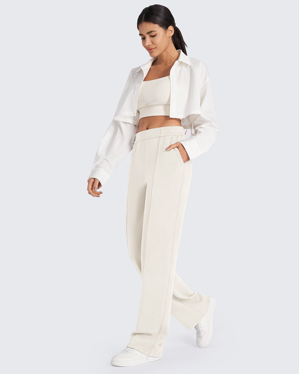 Smoofit Loose High-Rise Elastic Dressy Pants Extra Tall