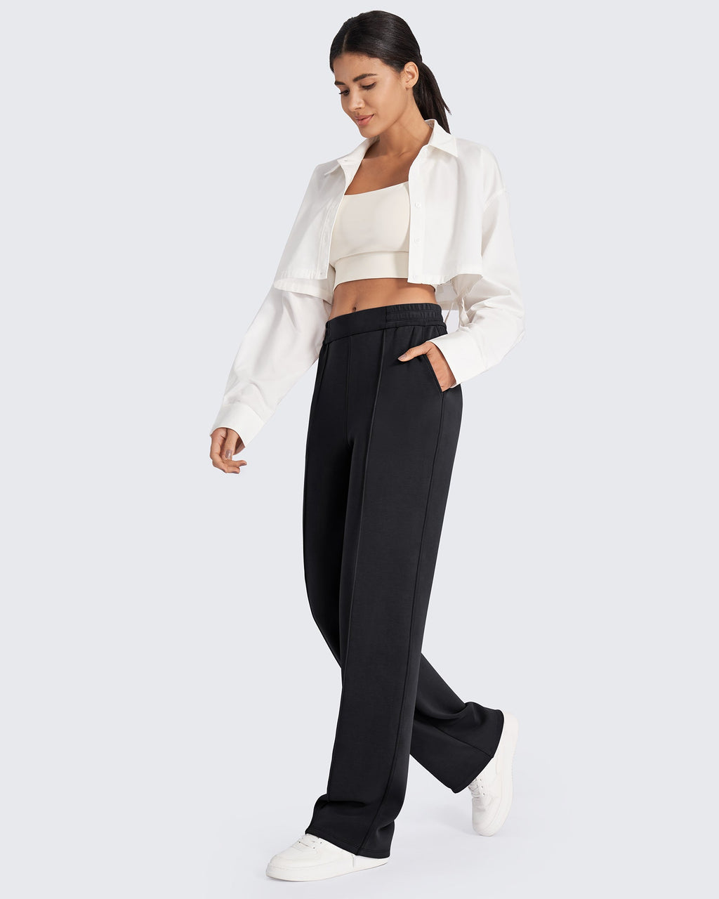 Smoofit Loose High-Rise Elastic Dressy Pants Extra Tall