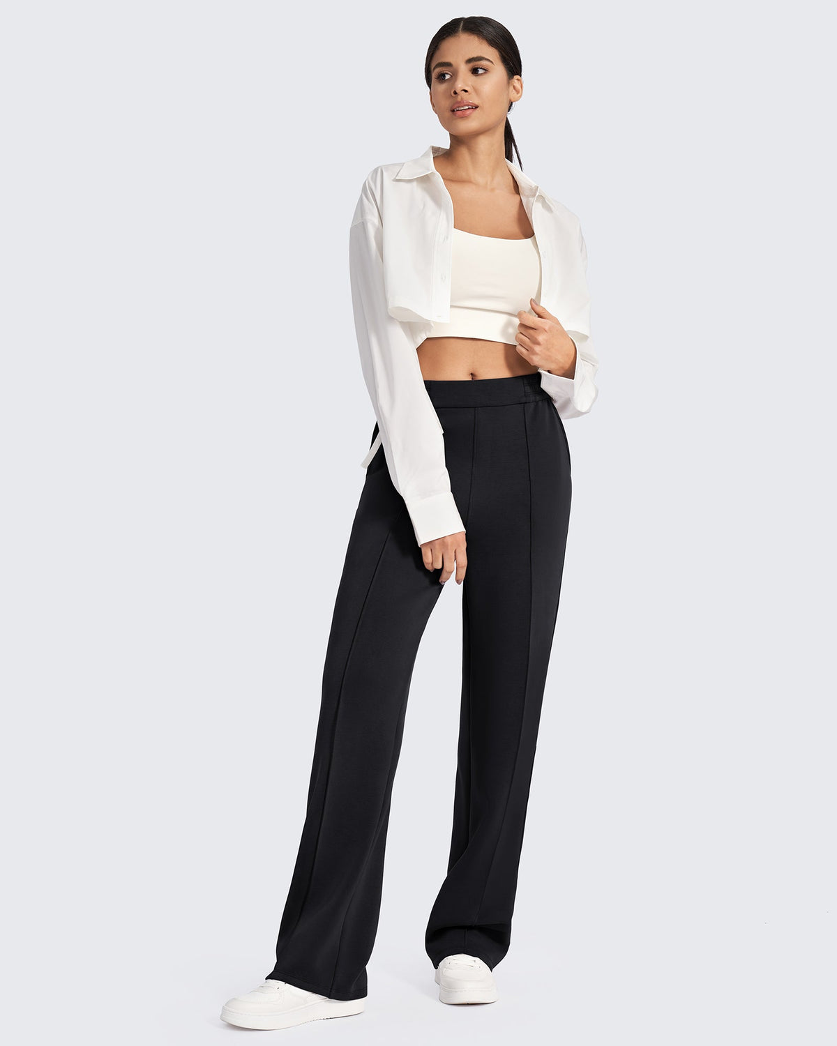Smoofit Loose High-Rise Elastic Dressy Pants Extra Tall