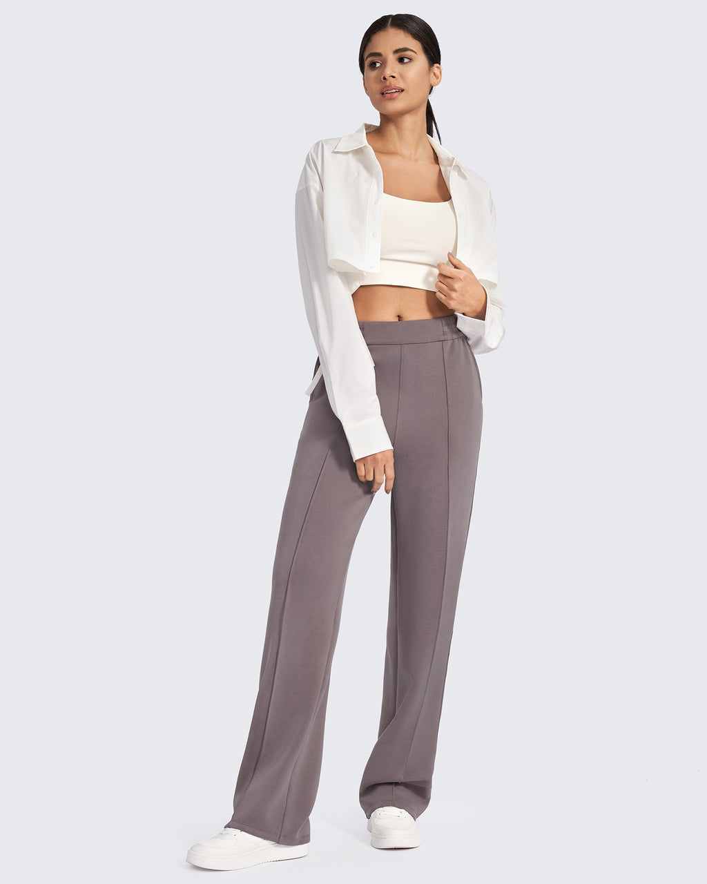 Smoofit Loose High-Rise Elastic Dressy Pants Regular