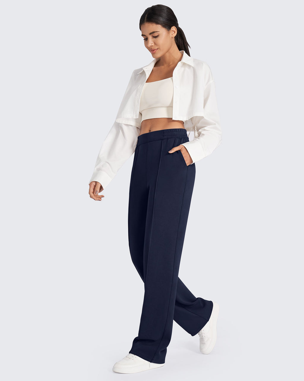 Smoofit Loose High-Rise Elastic Dressy Pants Extra Tall