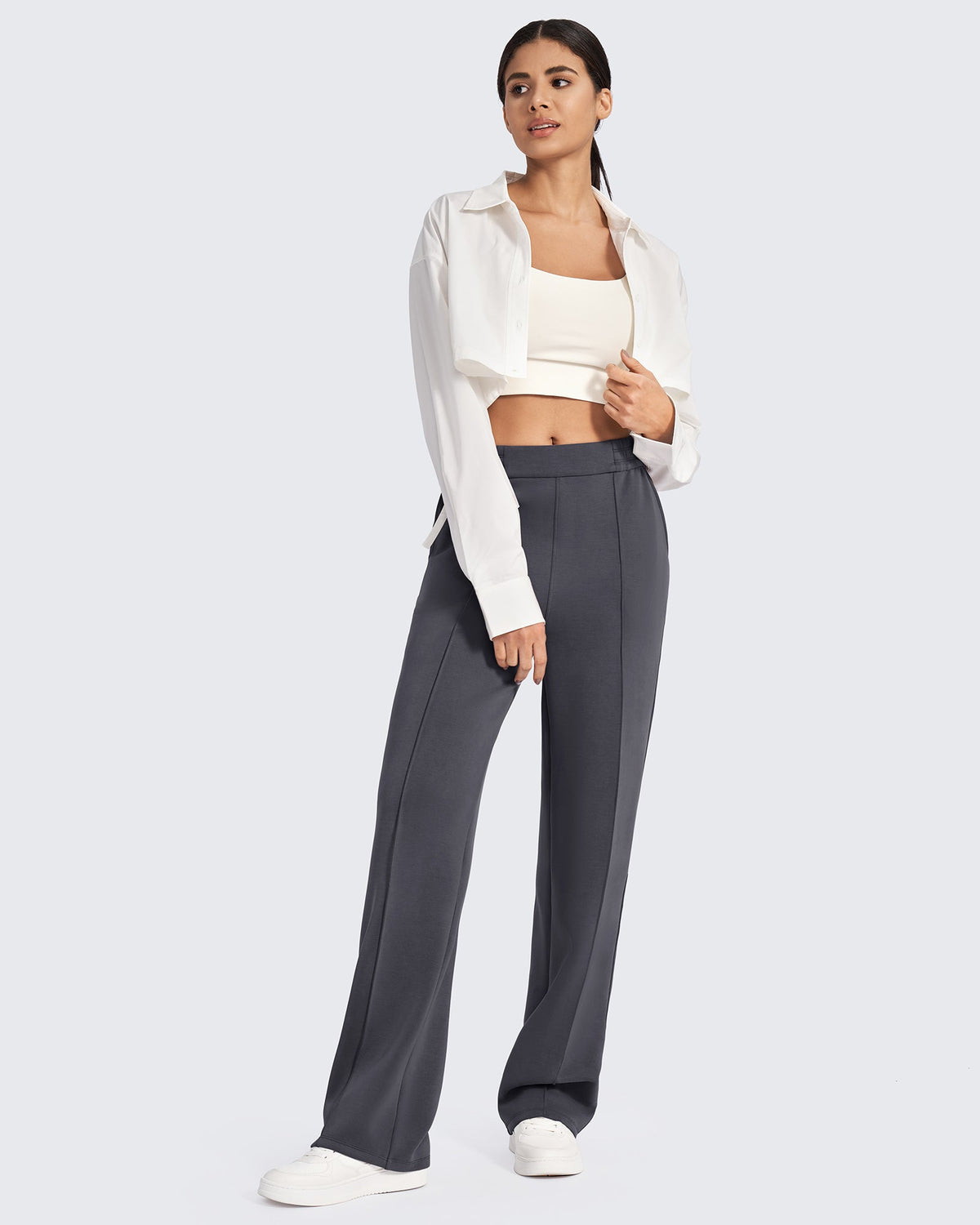 Smoofit Loose High-Rise Elastic Dressy Pants Extra Tall