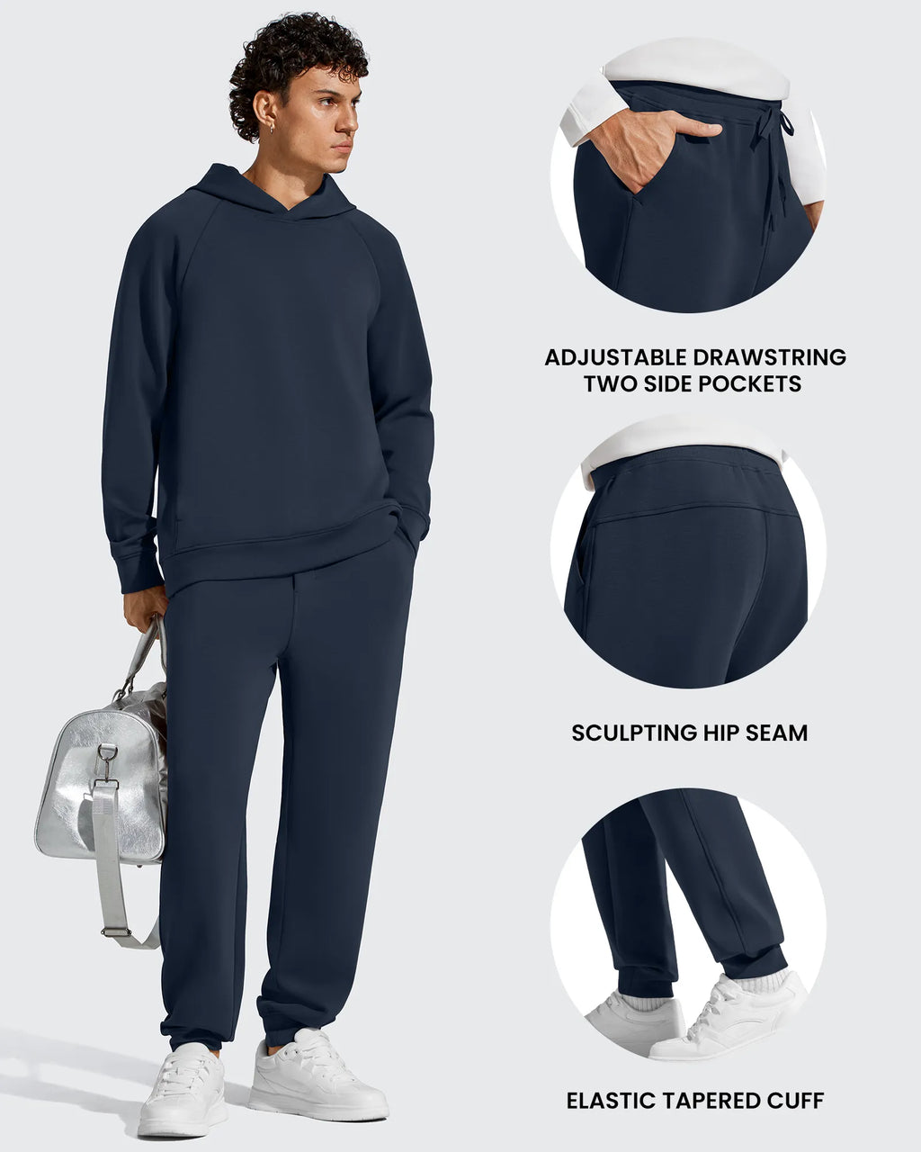 Smoofit Men's Fleece Lined Drawstring Thermal Joggers