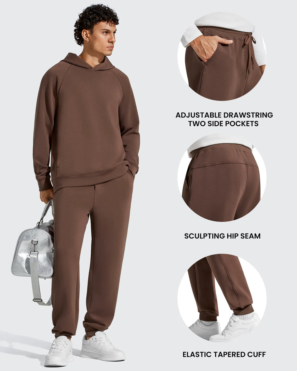 Smoofit Men's Fleece Lined Drawstring Thermal Joggers